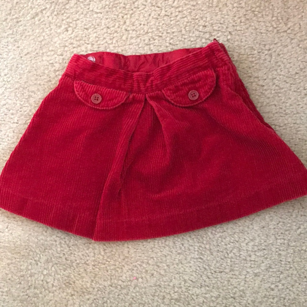 Janie & Jack Red Corduroy skirt